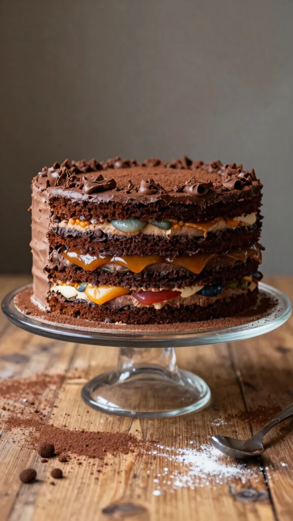 14 Chocolate Cake Decorating Ideas That Look Professionally Made - 6. Layered Chocolate Cake 1