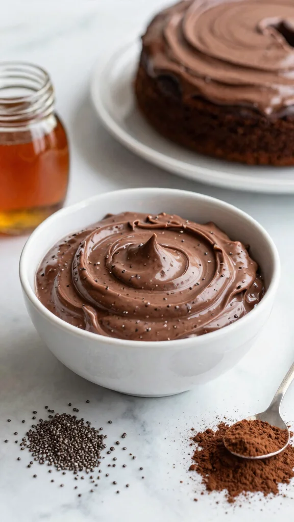 14 Chocolate Cake Frosting Recipes from Classic to Creative - 10. Chocolate Chia Seed Frosting 1
