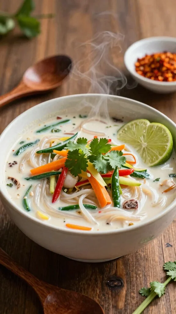 14 Easy Noodles Recipes Ready in Under 30 Minutes - 6. Thai Coconut Noodle Soup 1