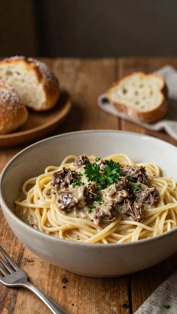 14 Easy Noodles Recipes Ready in Under 30 Minutes - 9. Beef Stroganoff Noodles 1