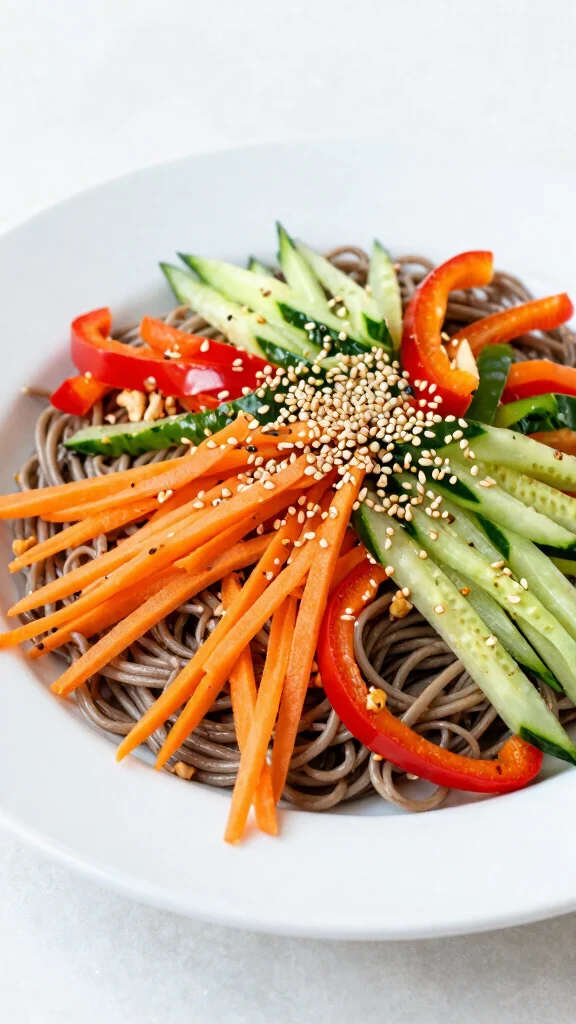 14 Japanese Noodles Recipes from Ramen to Soba - 13. Spicy Soba Noodle Salad 1