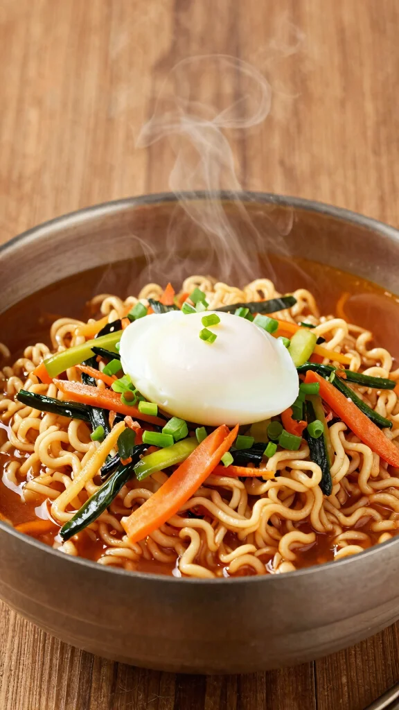 14 Korean Noodles Recipes from Jajangmyeon to Cold Noodles - 10. Ramen - Korean-Style Instant Comfort 1