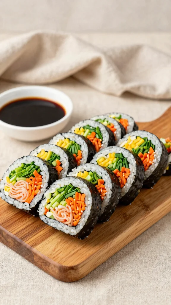 14 Korean Noodles Recipes from Jajangmyeon to Cold Noodles - 6. Kimbap - Noodle Rolls for a Fun Bite 1