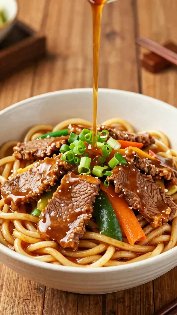 14 Korean Noodles Recipes from Jajangmyeon to Cold Noodles - 8. Sukiyaki Noodles - A Japanese-Korean Fusion 1
