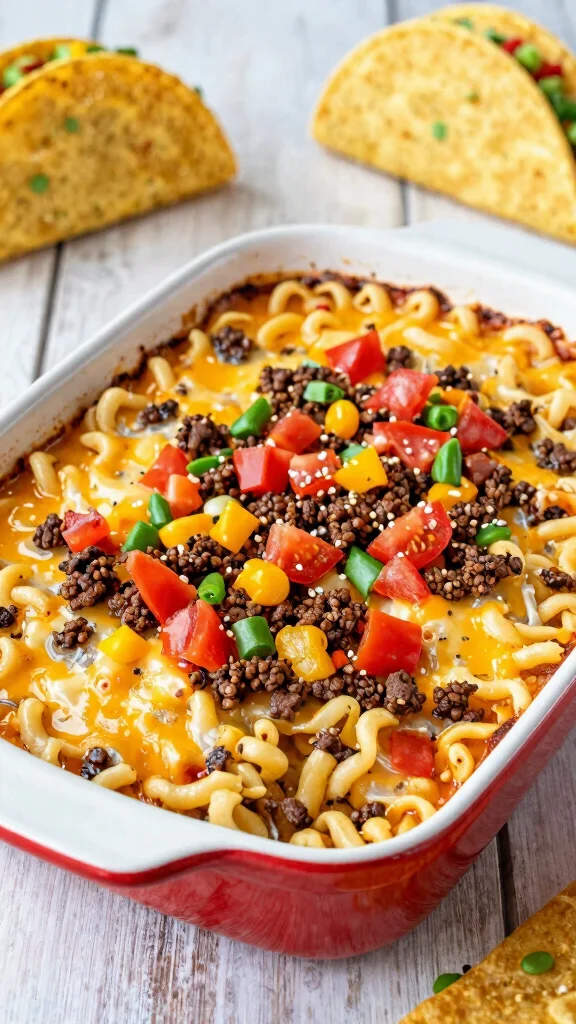 14 Noodles Recipes for Kids That Even Picky Eaters Love - 13. Taco Noodle Bake 1