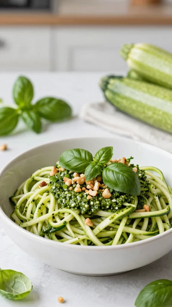 14 Noodles Recipes for Kids That Even Picky Eaters Love - 8. Zucchini Noodles with Pesto 1