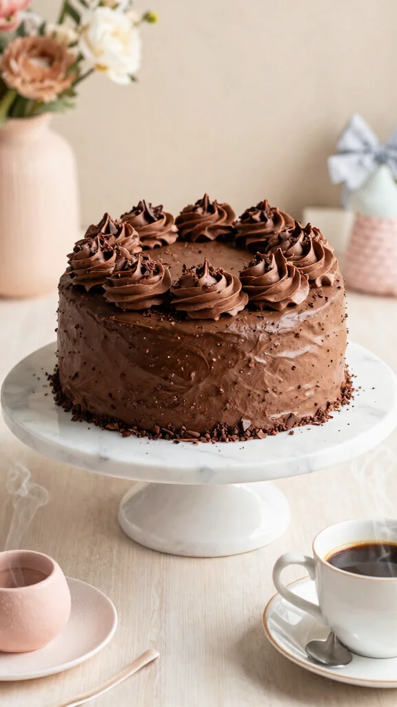 15 Chocolate Birthday Cake Ideas That Wow Every Time - 13. Chocolate Mocha Cake 1