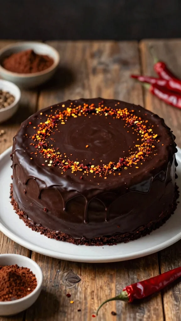15 Chocolate Birthday Cake Ideas That Wow Every Time - 7. Spicy Chocolate Cake 1