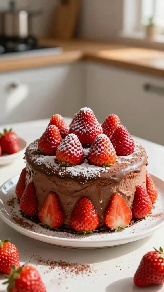 15 Chocolate Cake One Bowl Recipes for Easy Cleanup - 11. One Bowl Chocolate Strawberry Cake 1
