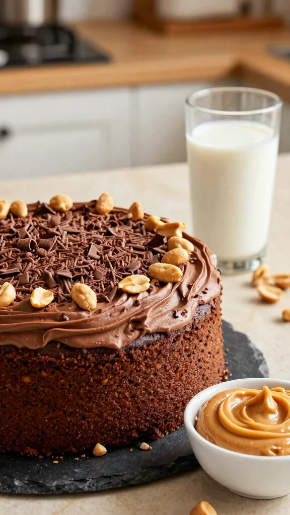 15 Chocolate Cake One Bowl Recipes for Easy Cleanup - 3. One Bowl Chocolate Peanut Butter Cake 1