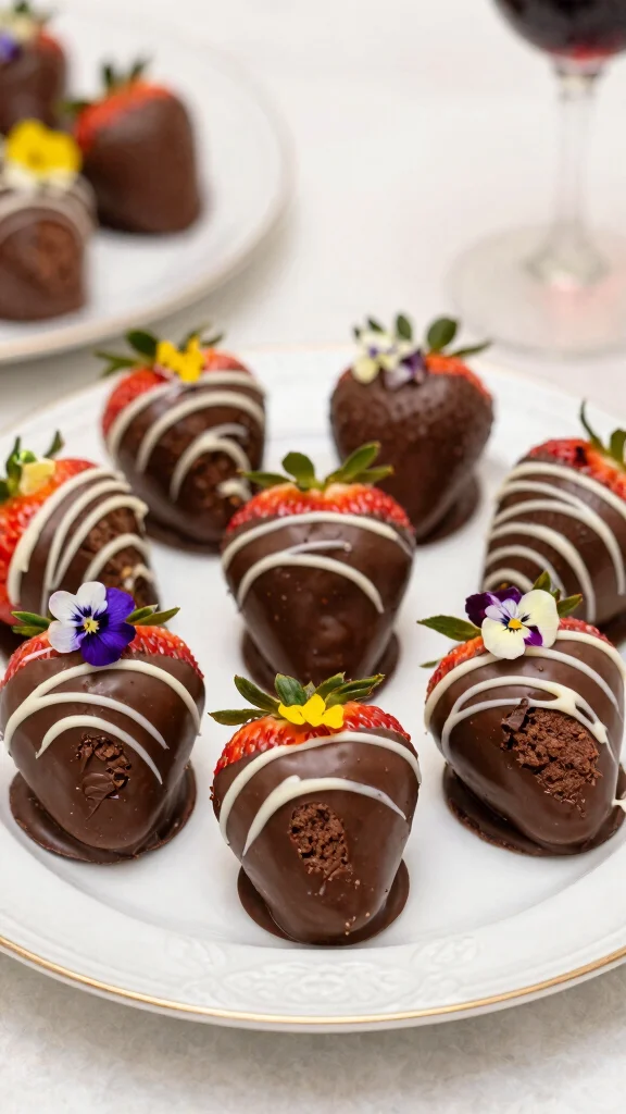 15 Chocolate Cake with Strawberries Ideas for Any Sweet Occasion - 11. Chocolate Strawberries with a Cake Twist 1