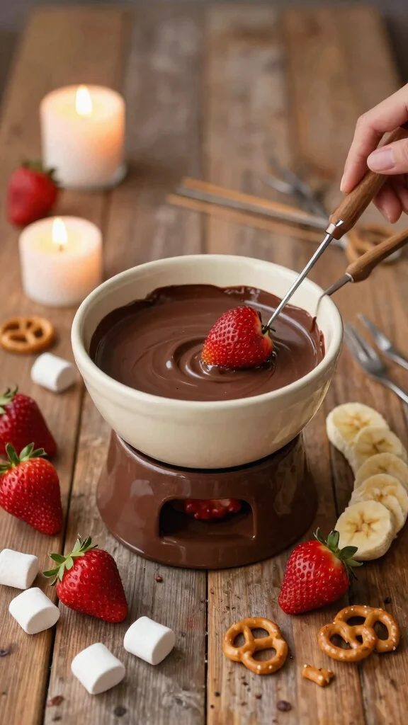 15 Chocolate Cake with Strawberries Ideas for Any Sweet Occasion - 15. Decadent Chocolate Strawberry Fondue 1