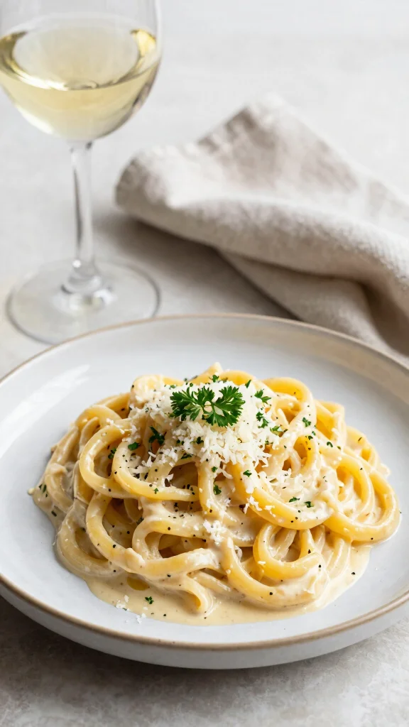 15 Creamy Noodles Recipes Rich, Comforting and Irresistible - 8. Creamy Garlic Parmesan Pasta 1
