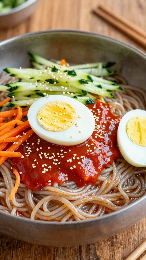 15 Spicy Noodles Recipes That Bring Serious Heat - 1. Korean Spicy Noodles (Bibim Guksu) 1