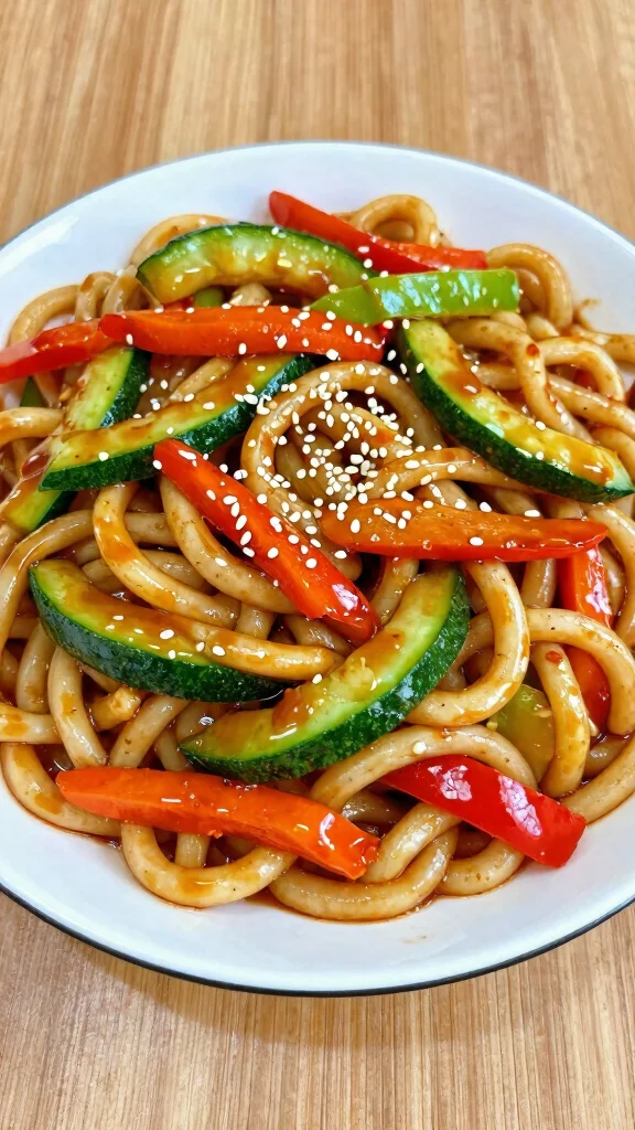 15 Udon Noodles Recipes Thick, Chewy and Comforting for Vegan Food Lovers - 6. Teriyaki Veggie Udon 1