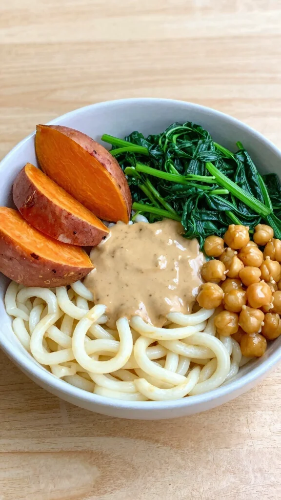 15 Udon Noodles Recipes Thick, Chewy and Comforting for Vegan Food Lovers - 7. Udon Noodle Buddha Bowl 1