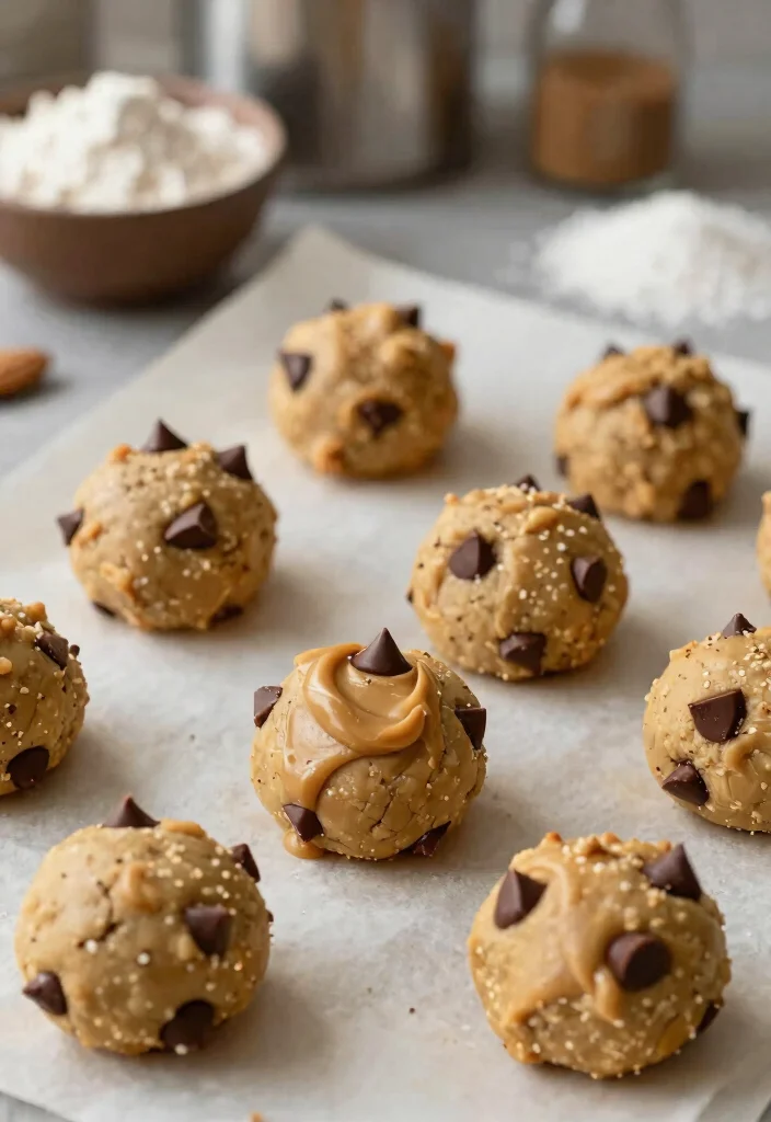 10 Simple Keto No Bake Cookies Done in Under 15 Minutes - 4. Peanut Butter Chocolate Chip Cookie Dough 1