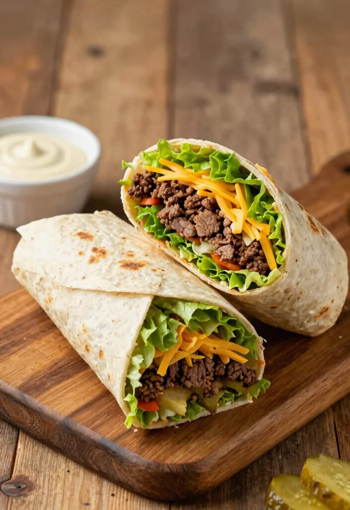 11 Best Keto Big Mac Salad Creations: All the Burger Flavor in a Bowl - 7. Keto Big Mac Salad Wrap 1