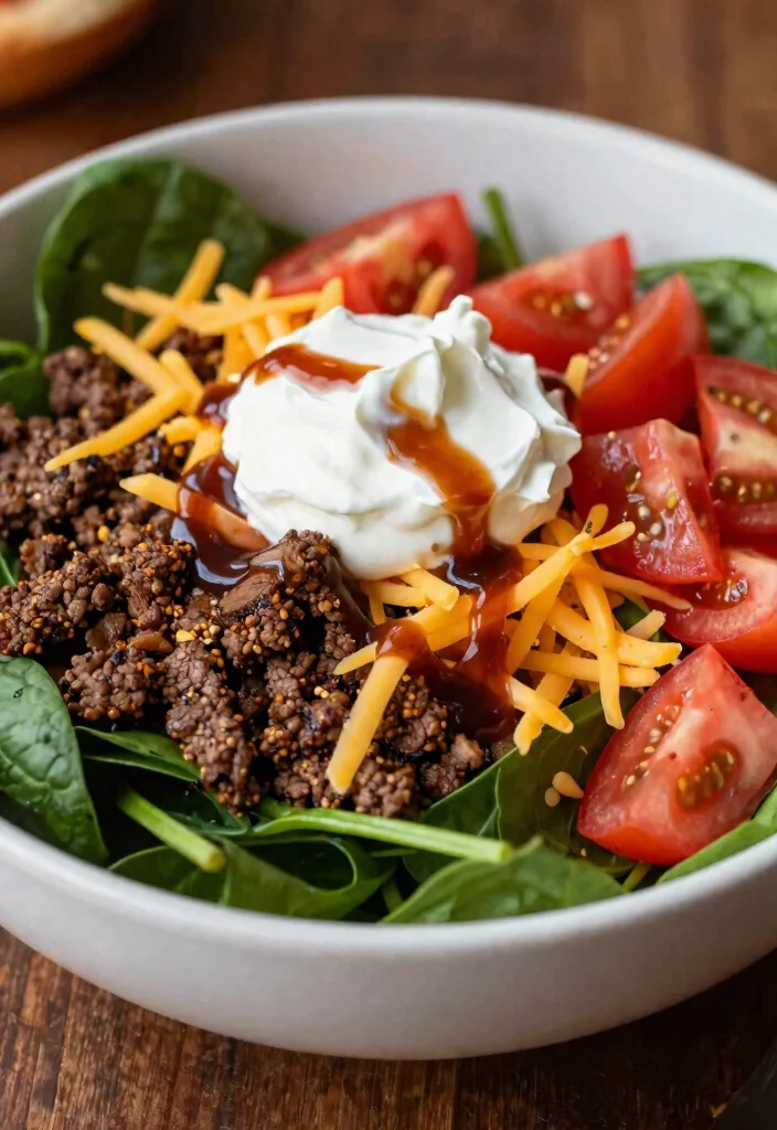11 Best Keto Big Mac Salad Creations: All the Burger Flavor in a Bowl - 9. BBQ Keto Big Mac Salad 1