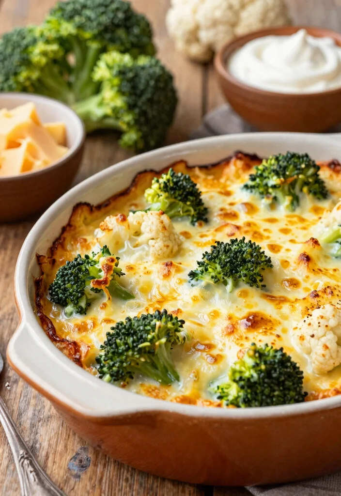 11 Cheesy Keto Mac and Cheese Recipes Totally Guilt Free - 3. Cheesy Broccoli and Cauliflower Bake 1