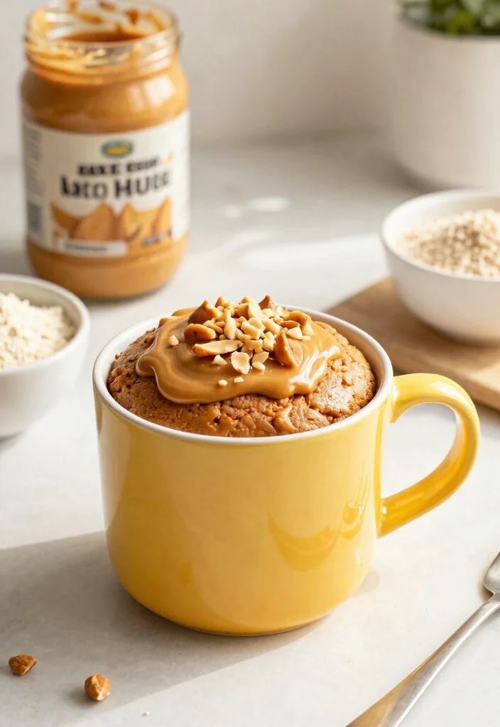 11 Quick Keto Mug Cake Microwave Recipes Ready in 90 Seconds - 2. Peanut Butter Mug Cake 1
