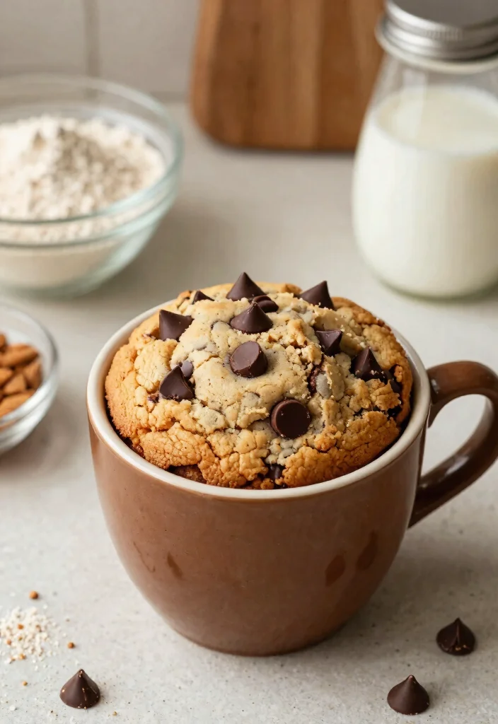 11 Quick Keto Mug Cake Microwave Recipes Ready in 90 Seconds - 4. Chocolate Chip Cookie Mug Cake 1