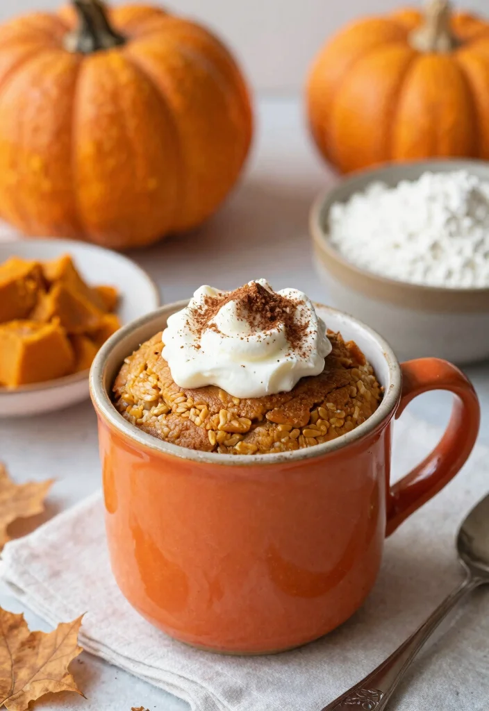 11 Quick Keto Mug Cake Microwave Recipes Ready in 90 Seconds - 8. Pumpkin Spice Mug Cake 1