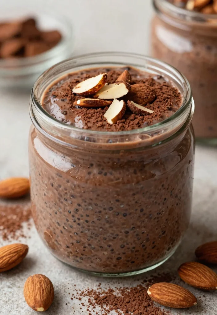 11 Simple Keto Chia Seed Pudding Recipes Creamy and Make Ahead - 2. Chocolate Almond Keto Chia Seed Pudding 1