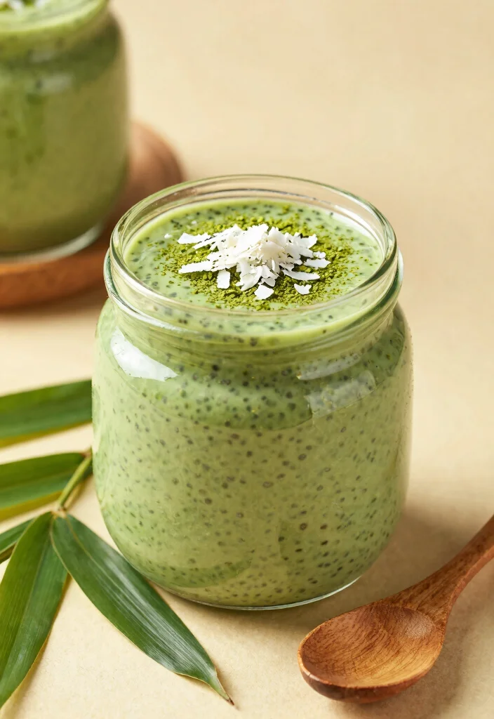 11 Simple Keto Chia Seed Pudding Recipes Creamy and Make Ahead - 4. Matcha Green Tea Keto Chia Seed Pudding 1