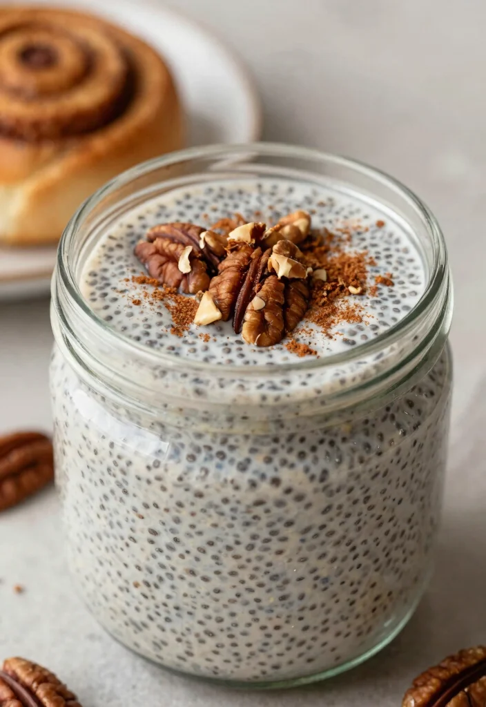 11 Simple Keto Chia Seed Pudding Recipes Creamy and Make Ahead - 7. Cinnamon Roll Keto Chia Seed Pudding 1