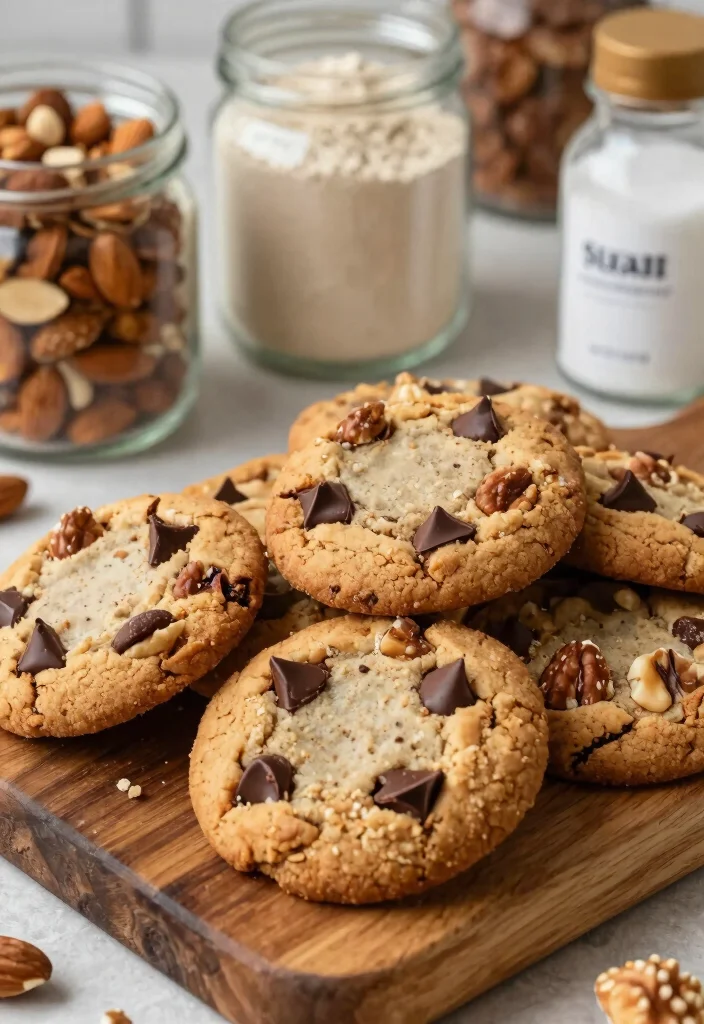 12 Best Keto Chocolate Chip Cookies Soft Chewy and Sugar Free - 11. nutty Chocolate Chip Cookies 1