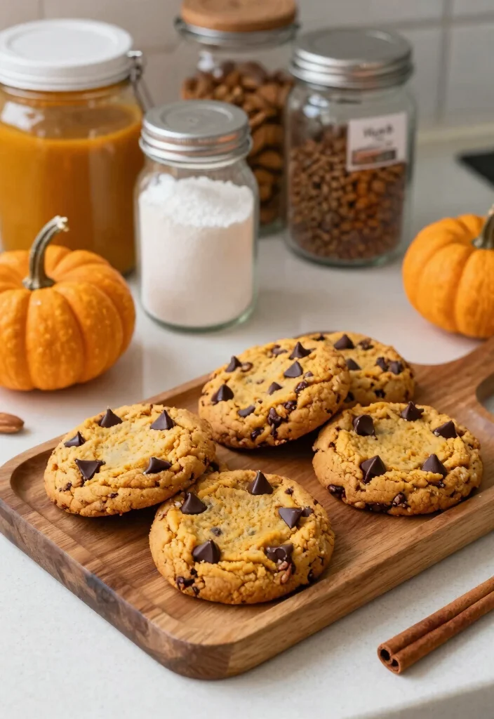 12 Best Keto Chocolate Chip Cookies Soft Chewy and Sugar Free - 9. Pumpkin Spice Chocolate Chip Cookies 1