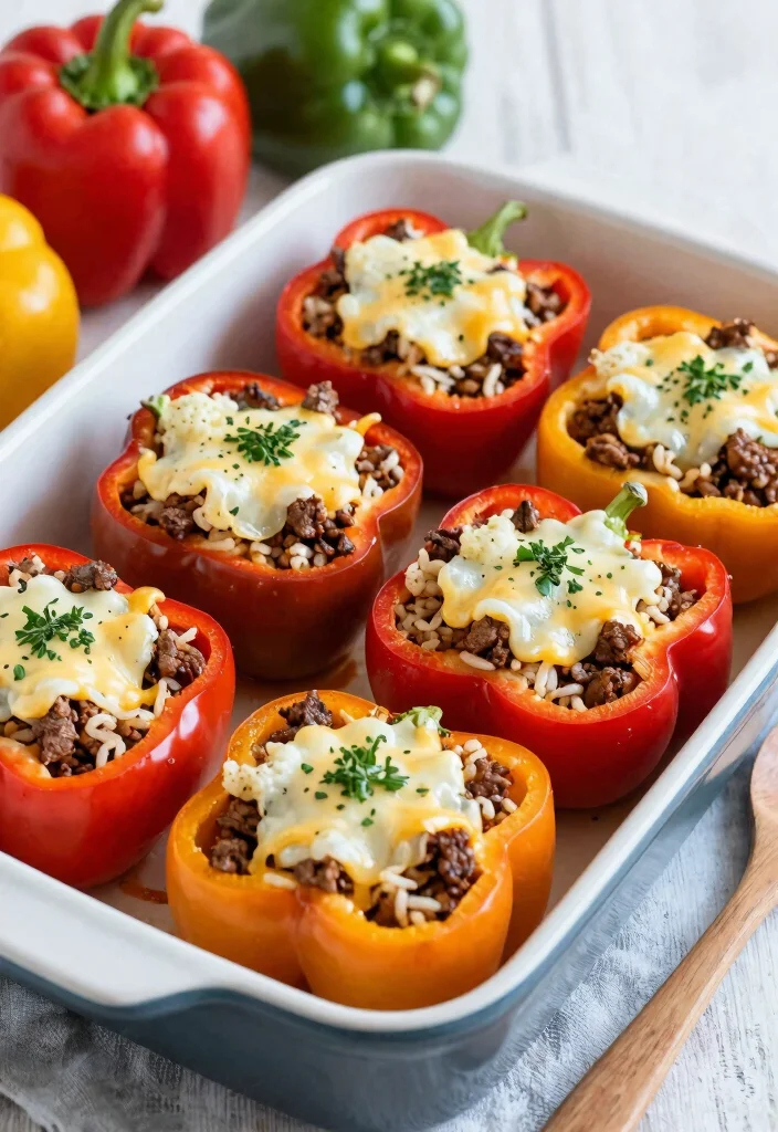 12 Best Keto Meal Prep for the Week Ideas to Save Time and Stay on Track - 10. Stuffed Bell Peppers 1