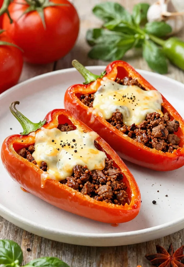 12 Best Keto Stuffed Bell Peppers Recipes Easy Low Carb Dinner - 12. Sweet and Spicy Keto Stuffed Peppers 1