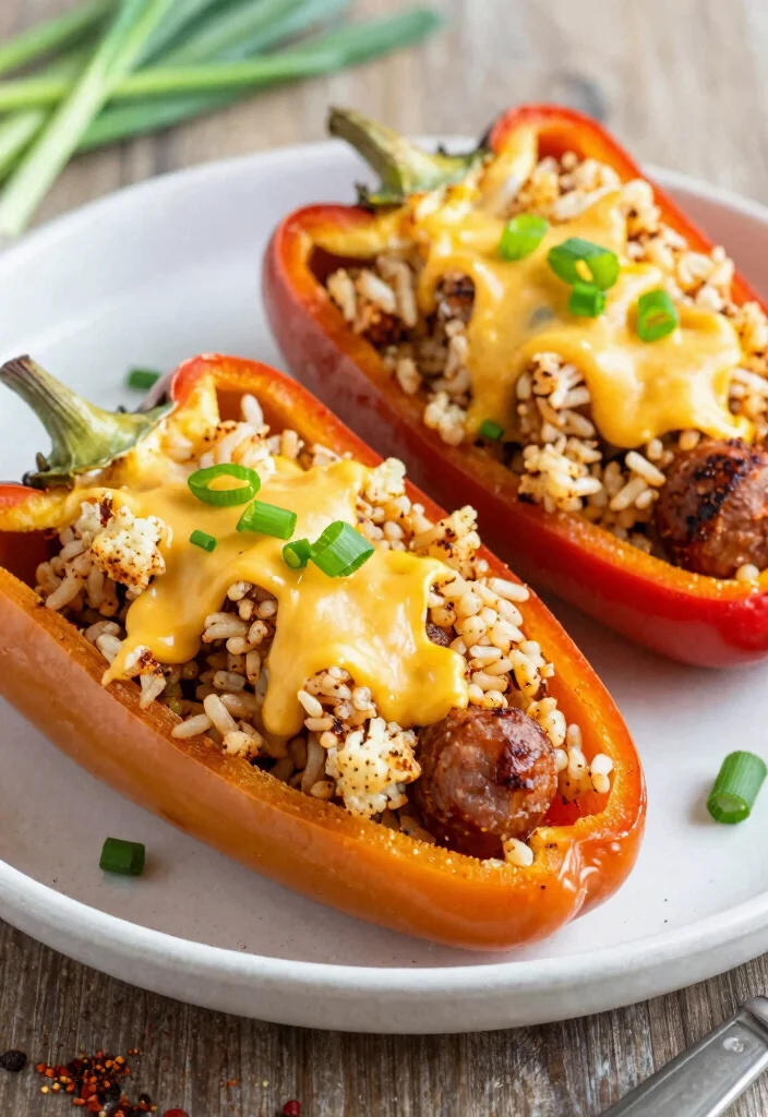 12 Best Keto Stuffed Bell Peppers Recipes Easy Low Carb Dinner - 5. Cajun Style Keto Stuffed Peppers 1