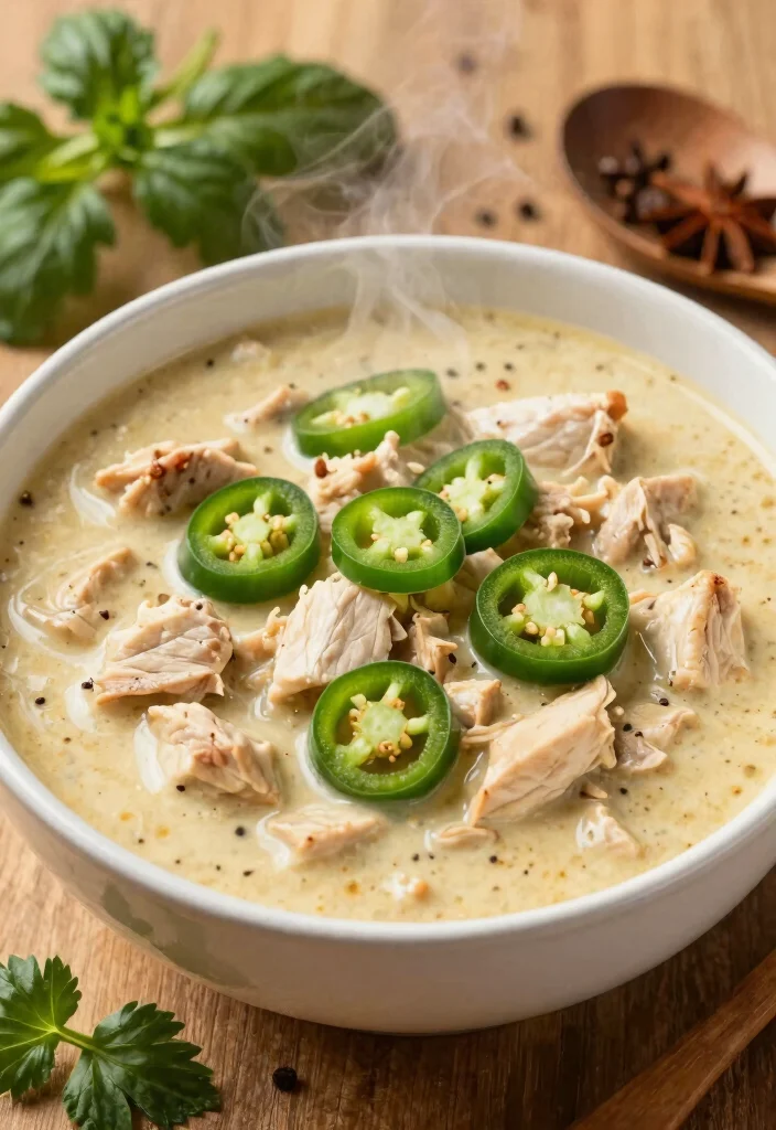 12 Best Keto White Chicken Chili Recipes Creamy and Hearty - 4. Spicy Jalapeño White Chicken Chili 1
