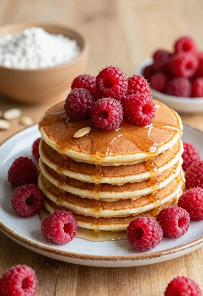 12 Fluffy Keto Pancakes Almond Flour Recipes You Will Love - 11. Raspberry Almond Pancakes 1