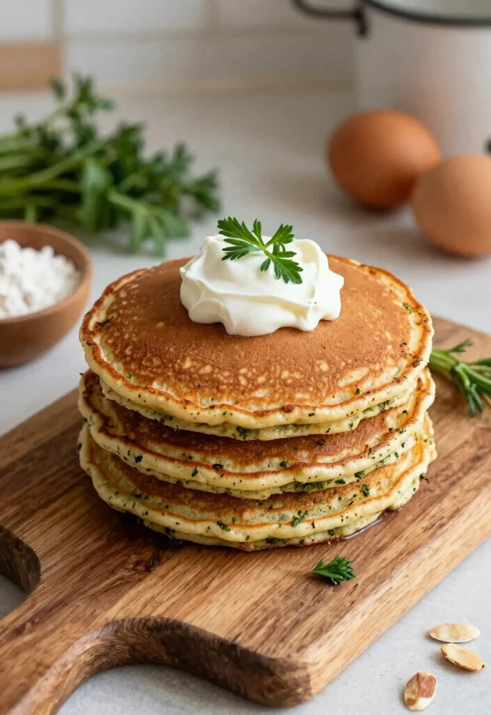 12 Fluffy Keto Pancakes Almond Flour Recipes You Will Love - 6. Savory Herb Keto Pancakes 1