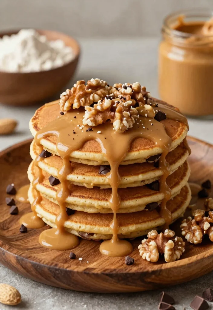 12 Fluffy Keto Pancakes Almond Flour Recipes You Will Love - 7. Peanut Butter Chocolate Chip Pancakes 1