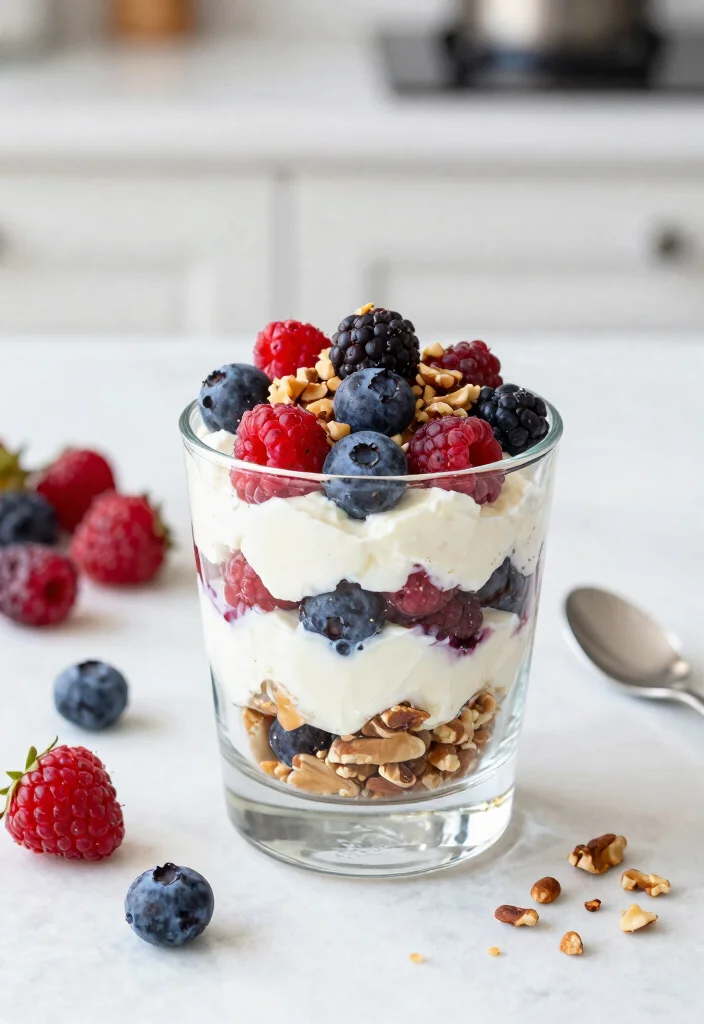12 High Protein Keto Cottage Cheese Recipes Creamy and Satisfying - 3. Cottage Cheese Berry Parfait 1