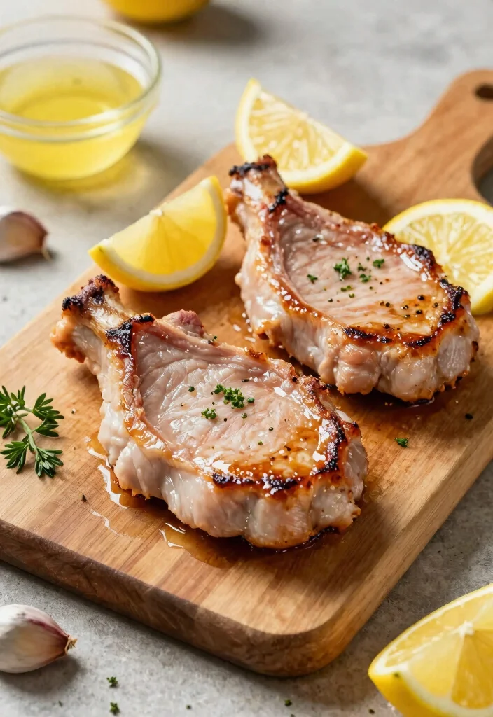 12 Tender Keto Pork Chop Recipes Flavorful and Easy to Cook - 5. Lemon Garlic Pork Chops 1