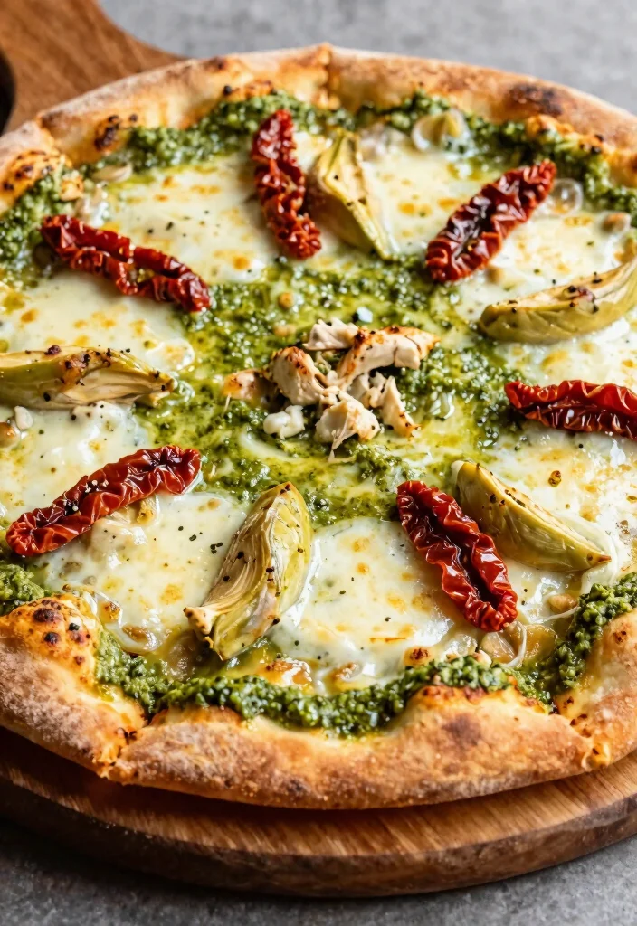 13 Best Chicken Crust Pizza Keto Recipes Zero Carb and Full Flavor - 6. Pesto Chicken Crust Pizza 1