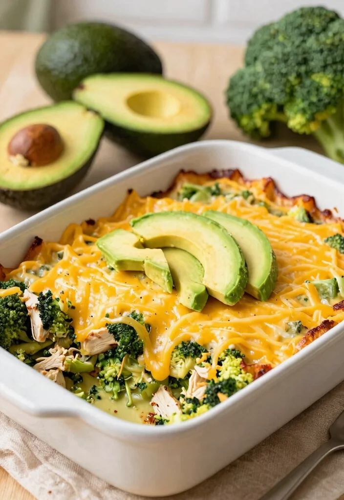 13 Creamy Keto Chicken Broccoli Casserole Recipes the Whole Family Loves - 13. Creamy Avocado Keto Chicken Broccoli Casserole 1