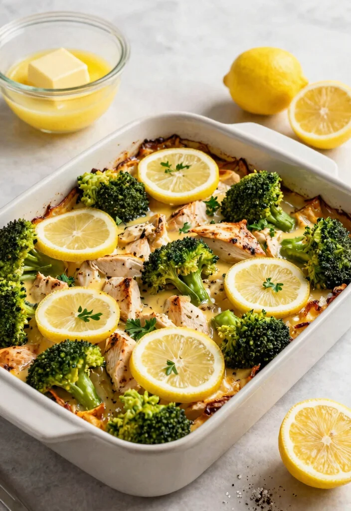 13 Creamy Keto Chicken Broccoli Casserole Recipes the Whole Family Loves - 6. Lemon Butter Keto Chicken Broccoli Casserole 1
