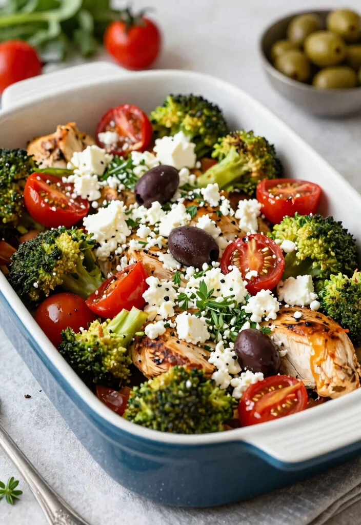 13 Creamy Keto Chicken Broccoli Casserole Recipes the Whole Family Loves - 9. Mediterranean Keto Chicken Broccoli Casserole 1