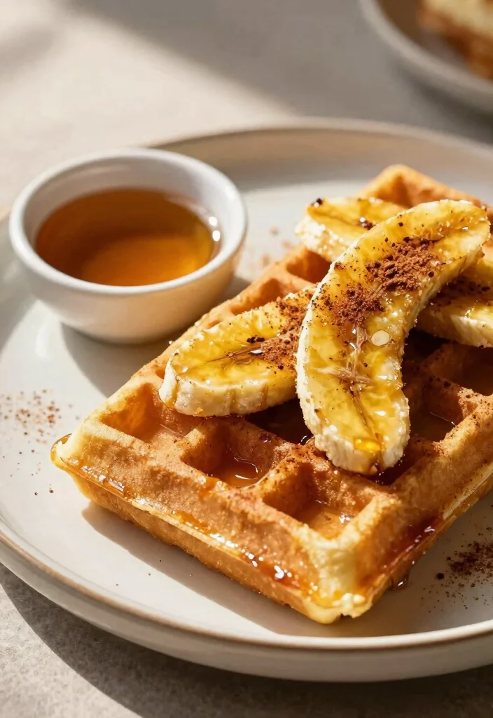 13 Crispy Keto Waffles Almond Flour Recipes Perfect for Breakfast - 13. Caramelized Banana Waffles 1