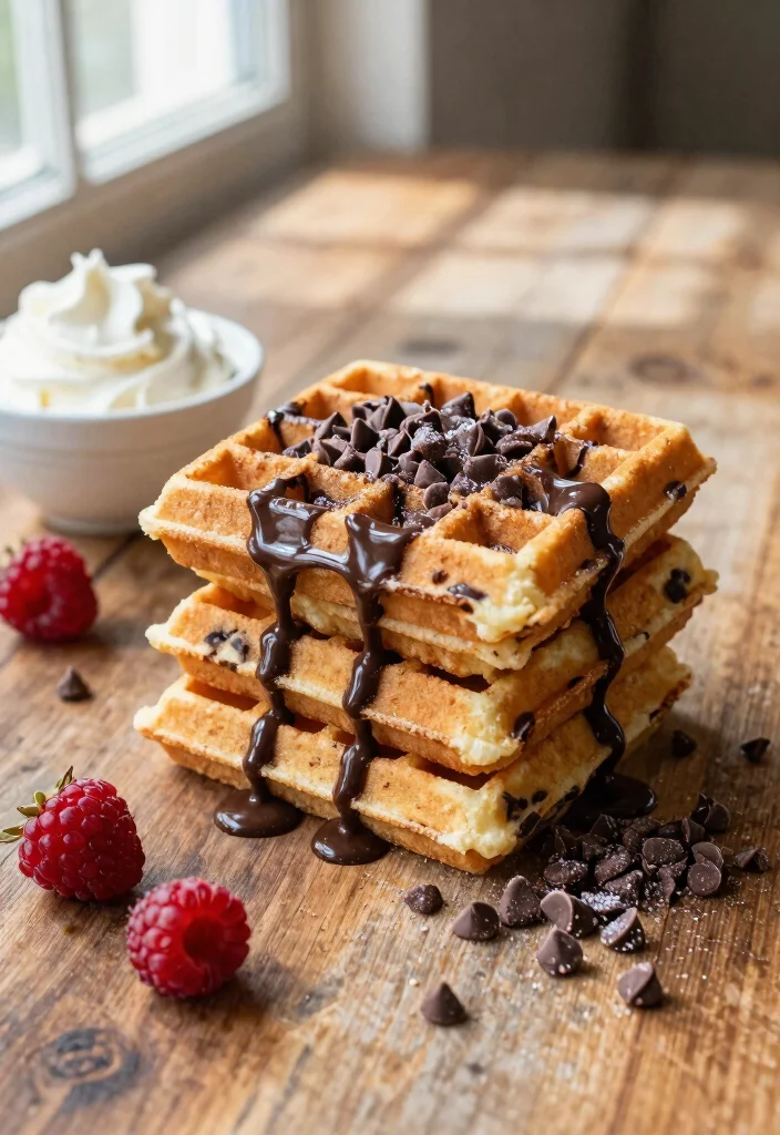 13 Crispy Keto Waffles Almond Flour Recipes Perfect for Breakfast - 2. Chocolate Chip Keto Waffles 1