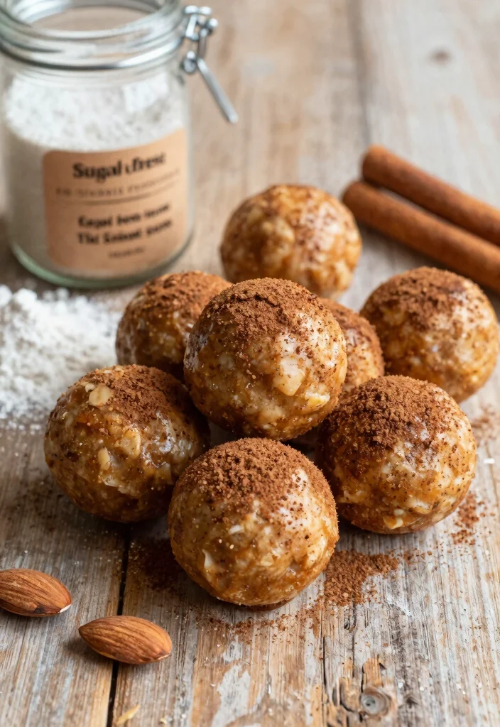13 Easy Keto Peanut Butter Balls No Bake and Absolutely Delicious - 11. Cinnamon Roll Keto Peanut Butter Balls 1