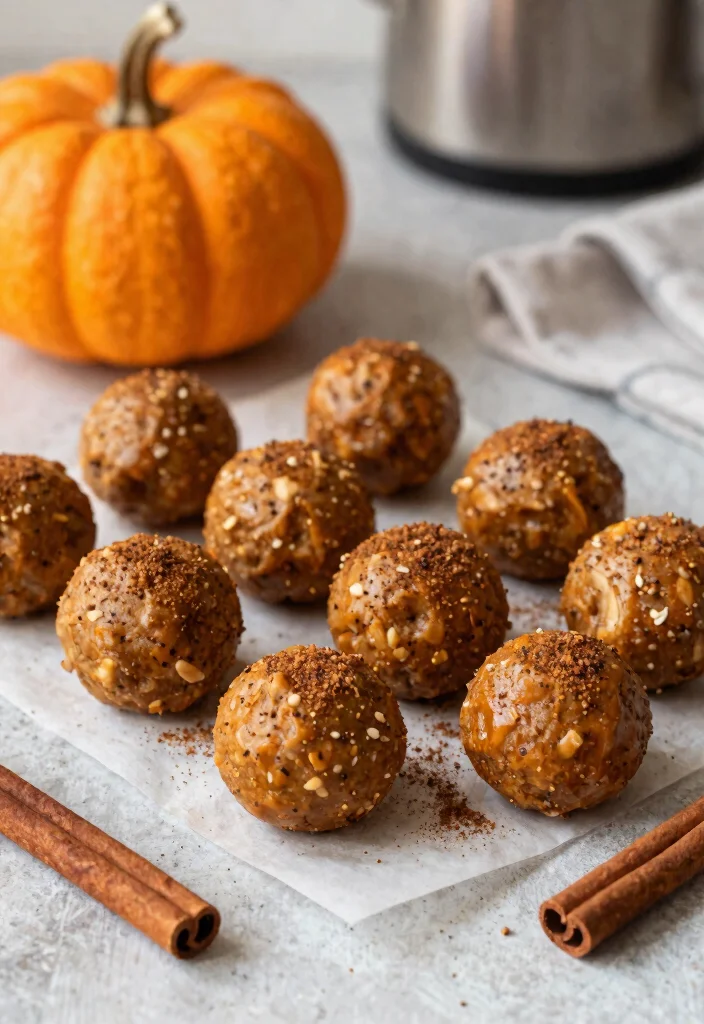 13 Easy Keto Peanut Butter Balls No Bake and Absolutely Delicious - 6. Pumpkin Spice Keto Peanut Butter Balls 1