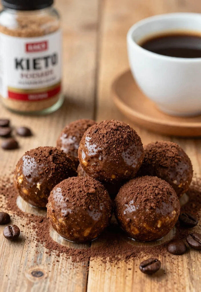 13 Easy Keto Peanut Butter Balls No Bake and Absolutely Delicious - 7. Mocha Keto Peanut Butter Balls 1